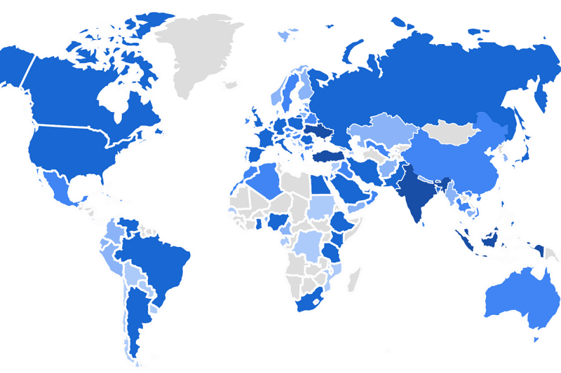 使用Telegram软件哪个国家用的人比较多？